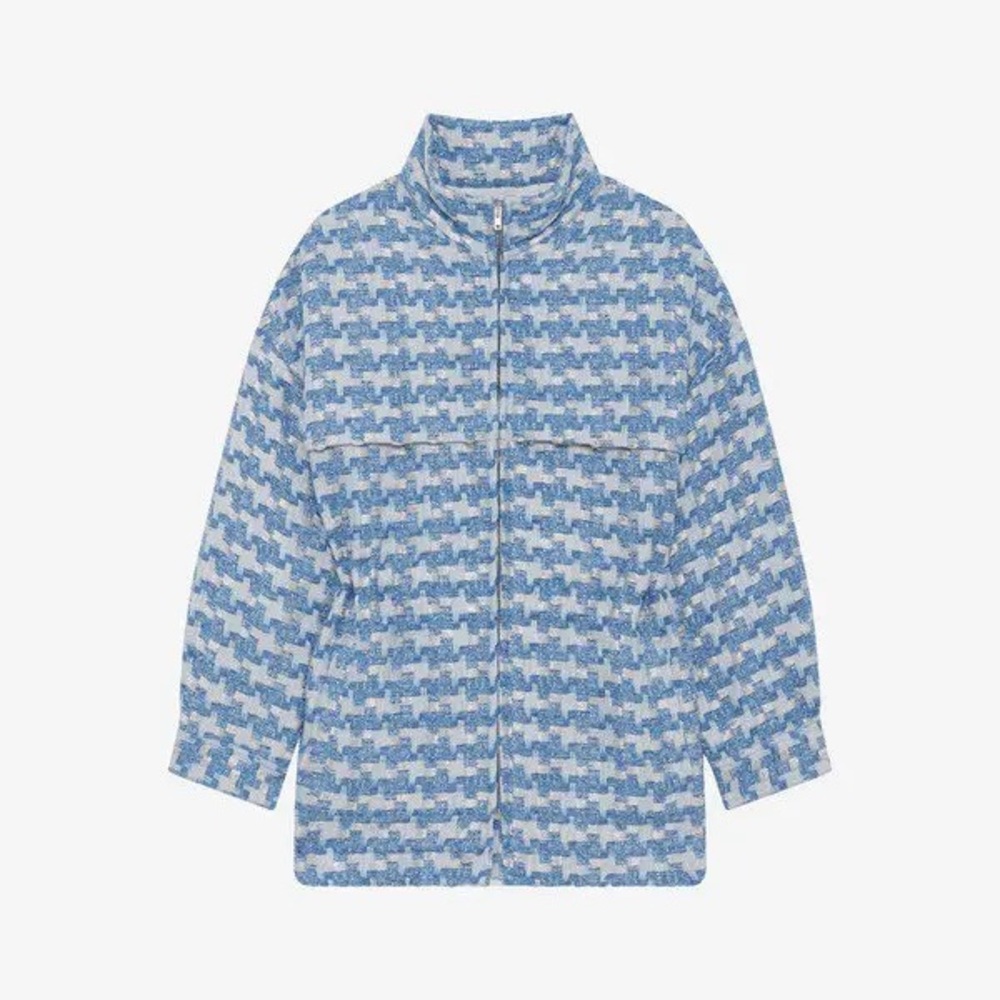 IRO Blue and White Tweed Jacket